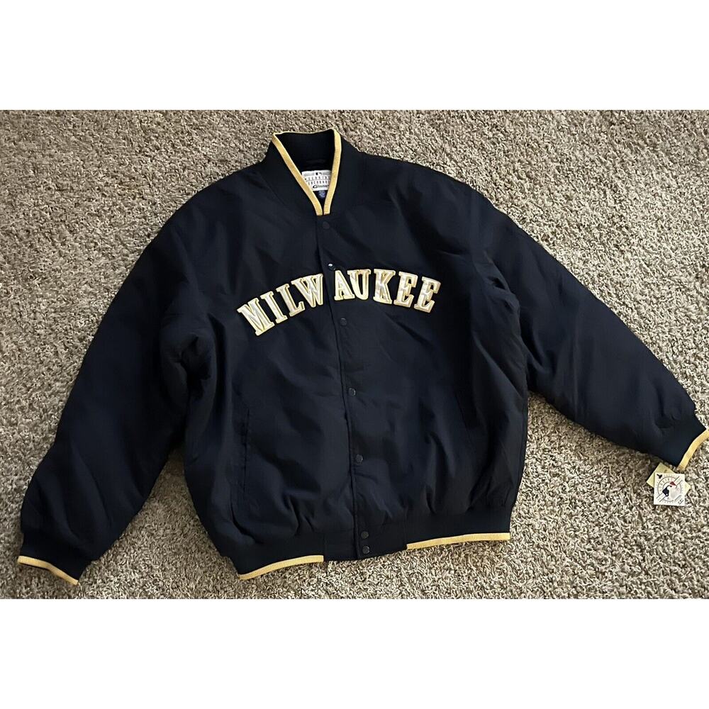 Milwaukee Brewers Bomber Jacket XL Genuine Merchandise G-II Sports Carl Banks